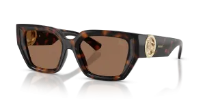 แว่นกันแดด Burberry BE4472U-300273 มุมเฉียง สีฮาวานาเข้ม สำหรับผู้หญิง