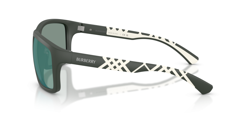 แว่นกันแดด Burberry BE4483-42326R มุมข้าง ขาแว่นสี Matte Green/Green Rubber