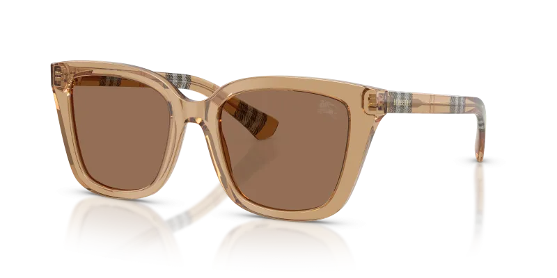 แว่นกันแดด Burberry BE4487F-416473 มุมเฉียง สีเบจ สำหรับผู้หญิง