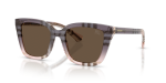 แว่นกันแดด Burberry BE4487F-422073 Check Gradient Rose Solid Brown Burberry BE4487F-422073 แว่นกันแดดลาย Check ไล่สีโทนกุหลาบ สำหรับผู้หญิง