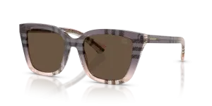 Burberry BE4487F-422073 แว่นกันแดดลาย Check ไล่สีโทนกุหลาบ สำหรับผู้หญิง