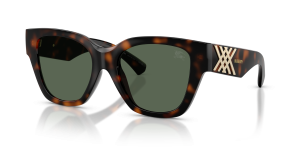 แว่นกันแดด Burberry BE4489U-300271 มุมเฉียง สีฮาวานาเข้ม สำหรับผู้หญิง