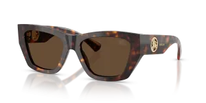 แว่นกันแดด Burberry BE4492-300273 มุมเฉียง สีฮาวานาเข้ม สำหรับผู้หญิง