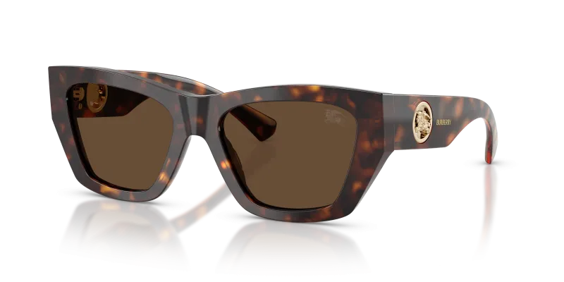 แว่นกันแดด Burberry BE4492-300273 มุมเฉียง สีฮาวานาเข้ม สำหรับผู้หญิง