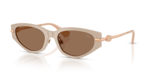 Burberry BE4493D 424473 แว่นกันแดดเบจ-น้ำตาลเข้ม สำหรับผู้หญิง
