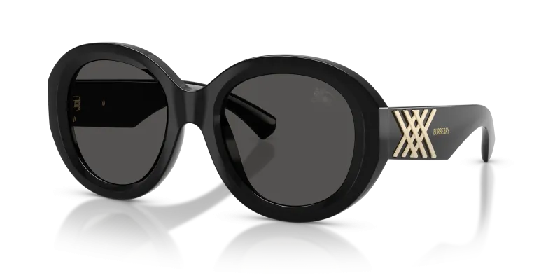 แว่นกันแดด Burberry BE4497U-300187 Black Dark Grey แว่นกันแดด Burberry BE4497U-300187 มุมเฉียง สีดำ สำหรับผู้หญิง