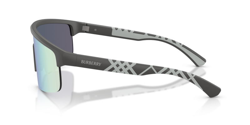 แว่นกันแดด Burberry BE4498-4264BW มุมข้าง ขาแว่นยางสีเทา