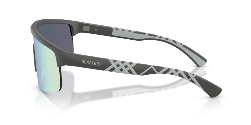 แว่นกันแดด Burberry BE4498-4264BW มุมข้าง ขาแว่นยางสีเทา