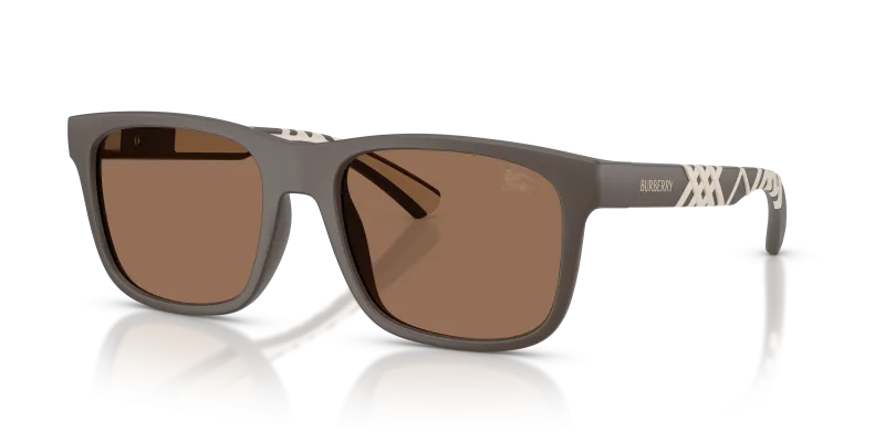 แว่นกันแดด Burberry BE4499U-423473 Matte Brown Dark Brown แว่นกันแดด Burberry BE4499U-423473 มุมเฉียง สีน้ำตาลด้าน สำหรับผู้ชาย