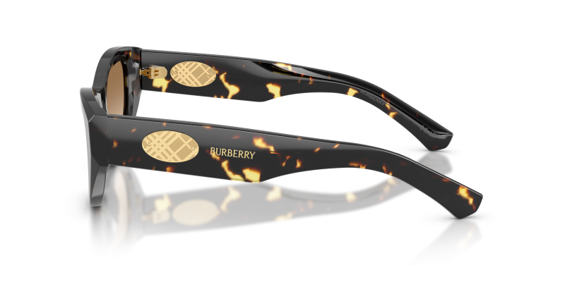 แว่นกันแดด Burberry BE4502F-410689 มุมข้าง ขาแว่นสีฮาวานาเหลือง