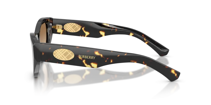 แว่นกันแดด Burberry BE4502F-410689 มุมข้าง ขาแว่นสีฮาวานาเหลือง