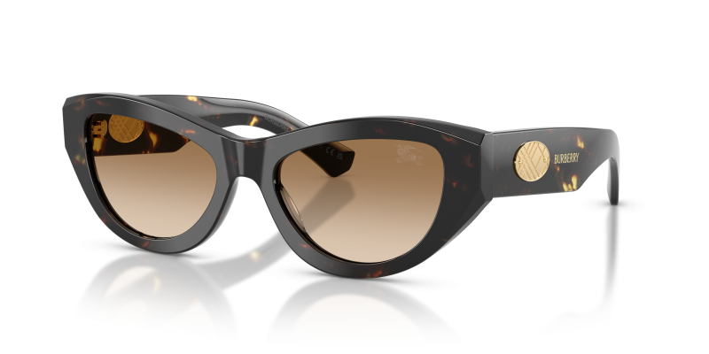 แว่นกันแดด Burberry BE4502F-410689 Yellow Havana Brown Gradient แว่นกันแดด Burberry BE4502F-410689 มุมเฉียง สีฮาวานาเหลือง สำหรับผู้หญิง