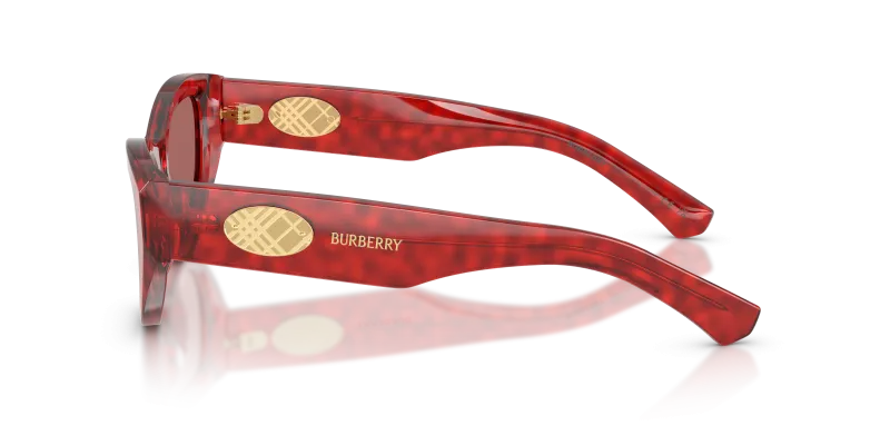 แว่นกันแดด Burberry BE4502F-425769 มุมข้าง ขาแว่นสีฮาวานาบอร์โด