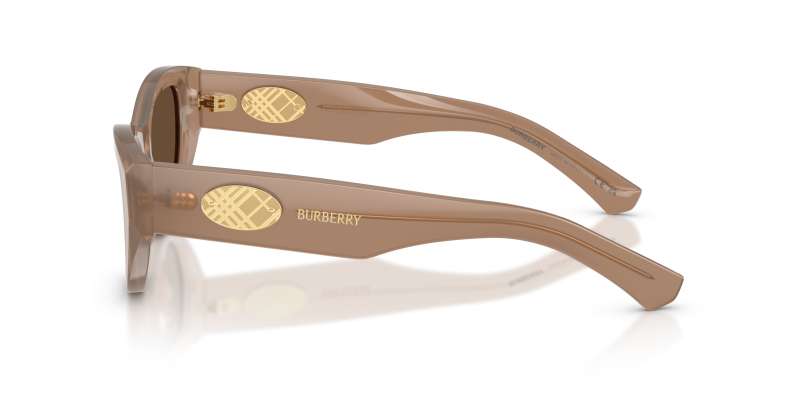 แว่นกันแดด Burberry BE4502F-425873 มุมข้าง ขาแว่นสีเบจ