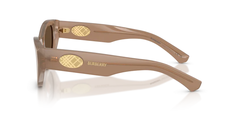 แว่นกันแดด Burberry BE4502F-425873 มุมข้าง ขาแว่นสีเบจ