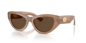 แว่นกันแดด Burberry BE4502F-425873 มุมเฉียง สีเบจ สำหรับผู้หญิง