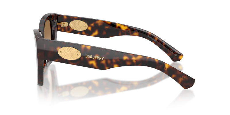แว่นกันแดด Burberry BE4503F-300289 มุมข้าง ขาแว่นสีฮาวานาเข้ม