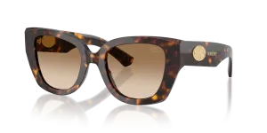 แว่นกันแดด Burberry BE4503F-300289 มุมเฉียง สีฮาวานาเข้ม สำหรับผู้หญิง
