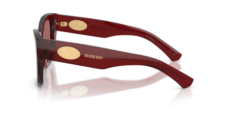 แว่นกันแดด Burberry BE4503F-419269 มุมข้าง ขาแว่นสีบอร์โด
