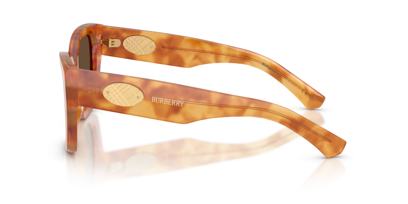 แว่นกันแดด Burberry BE4503F-425673 มุมข้าง ขาแว่นสีฮาวานาอ่อน