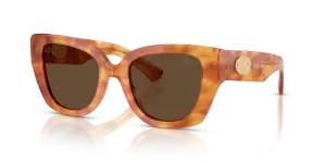 แว่นกันแดด Burberry BE4503F-425673 มุมเฉียง สีฮาวานาอ่อน สำหรับผู้หญิง