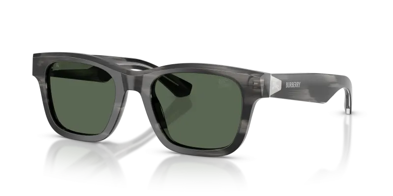 แว่นกันแดด Burberry BE4504F-425482 Striped Green Dark Green แว่นกันแดด Burberry BE4504F-425482 มุมเฉียง สีแถบเขียว สำหรับผู้ชาย