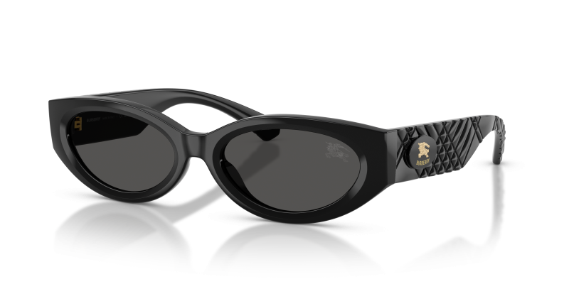 แว่นกันแดด Burberry BE4505U-300187 Black Dark Grey แว่นกันแดด Burberry BE4505U-300187 มุมเฉียง สีดำ สำหรับผู้หญิง