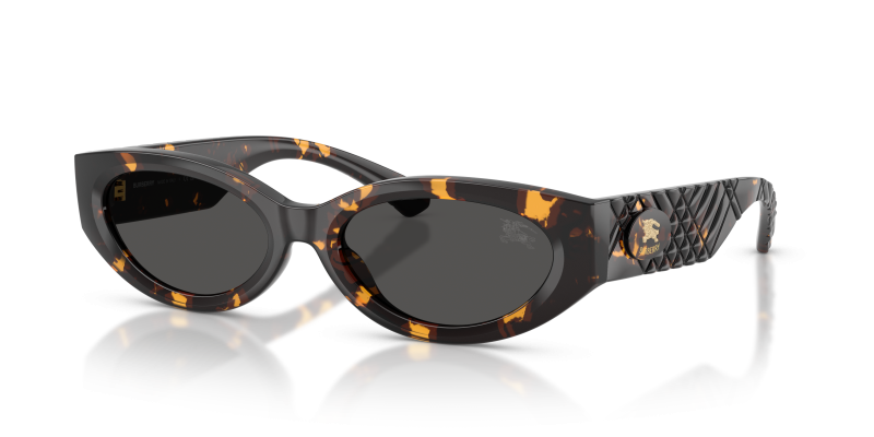 แว่นกันแดด Burberry BE4505U-410687 Yellow Havana Dark Grey แว่นกันแดด Burberry BE4505U-410687 มุมเฉียง สีฮาวานาเหลือง สำหรับผู้หญิง