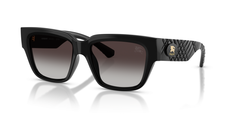 แว่นกันแดด Burberry BE4506U-30018G Black Grey Gradient แว่นกันแดด Burberry BE4506U-30018G มุมเฉียง สีดำ สำหรับผู้หญิง