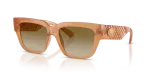 แว่นกันแดด Burberry BE4506U-426613 มุมเฉียง สีเบจ สำหรับผู้หญิง
