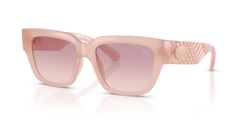 แว่นกันแดด Burberry BE4506U-426768 มุมเฉียง สีชมพู สำหรับผู้หญิง