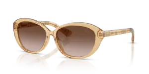 แว่นกันแดด Burberry BE4507D-416713 มุมเฉียง สีเหลือง สำหรับผู้หญิง