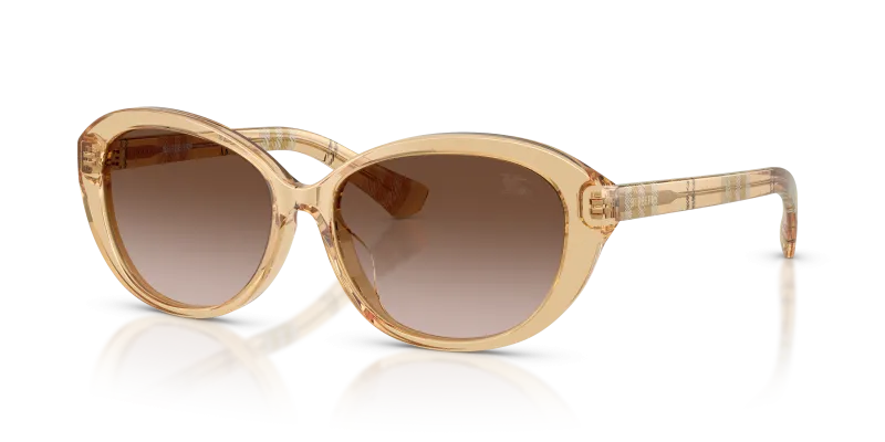 แว่นกันแดด Burberry BE4507D-416713 มุมเฉียง สีเหลือง สำหรับผู้หญิง