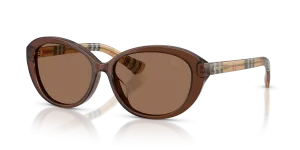 แว่นกันแดด Burberry BE4507D-424373 มุมเฉียง สีน้ำตาล สำหรับผู้หญิง