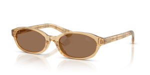 แว่นกันแดด Burberry BE4508D-416773 มุมเฉียง สีเหลือง สำหรับผู้หญิง