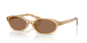 แว่นกันแดด Burberry BE4508D-416773 มุมเฉียง สีเหลือง สำหรับผู้หญิง