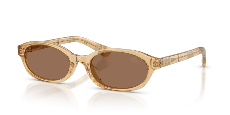 แว่นกันแดด Burberry BE4508D-416773 Yellow Dark Brown แว่นกันแดด Burberry BE4508D-416773 มุมเฉียง สีเหลือง สำหรับผู้หญิง