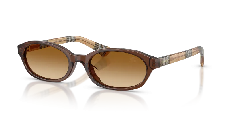 แว่นกันแดด Burberry BE4508D-424313 มุมเฉียง สีน้ำตาล สำหรับผู้หญิง