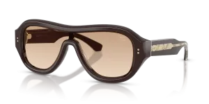 แว่นกันแดด Burberry BE4509U-42748D มุมเฉียง สีน้ำตาล สำหรับผู้ใช้ทุกเพศ