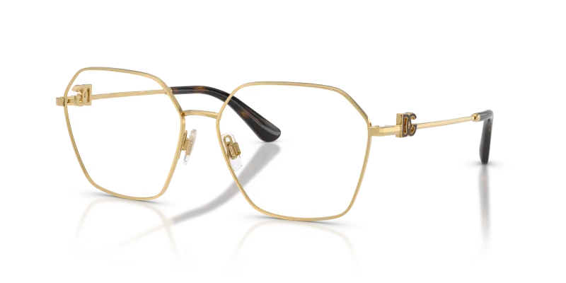 กรอบแว่นสายตา Dolce & Gabbana DG1366-02 Gold Dolce & Gabbana DG1366 02 แว่นสายตาทองขัดเงา สำหรับผู้หญิง