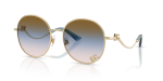 Dolce & Gabbana DG2324 488/U6 แว่นกันแดดสีทองอ่อน เลนส์ไล่สีชมพู-ฟ้า สำหรับผู้หญิง
