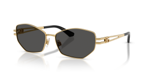 แว่นกันแดด Dolce & Gabbana DG2338-02/87 มุมเฉียง สีทอง สำหรับผู้หญิง