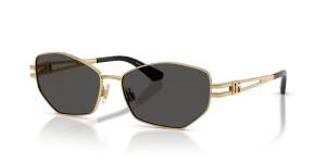 แว่นกันแดด Dolce & Gabbana DG2338-02/87 มุมเฉียง สีทอง สำหรับผู้หญิง