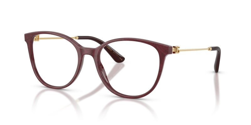 Dolce & Gabbana DG3363 3442 แว่นสายตาลาย Lace Bordeaux สำหรับผู้หญิง