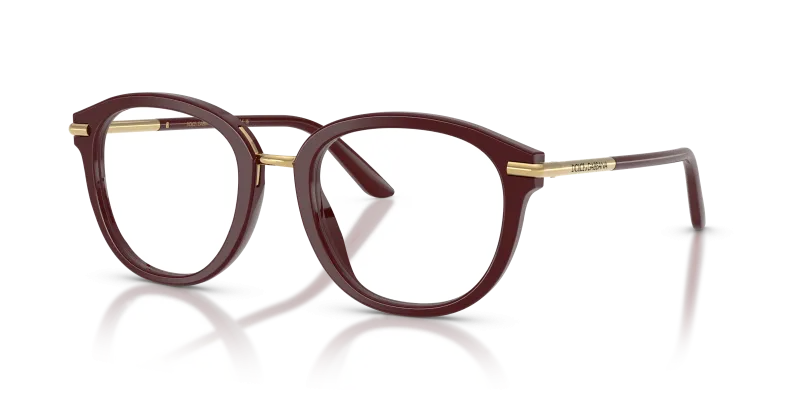 Dolce & Gabbana DG3410 3091 แว่นสายตาสีบอร์โด สำหรับผู้หญิง