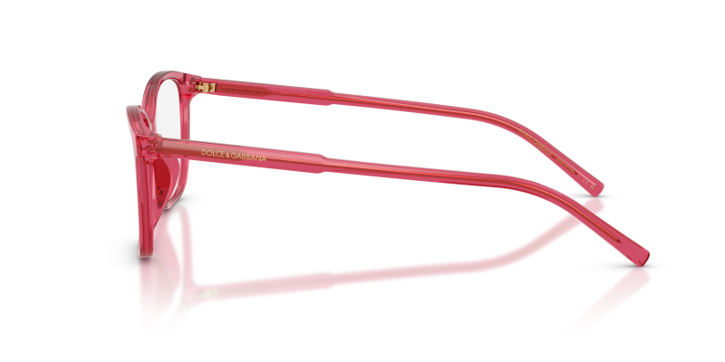 แว่นสายตา Dolce & Gabbana DG3424-1754 มุมข้าง ขาแว่นสีเชอร์รี่โปร่งใส