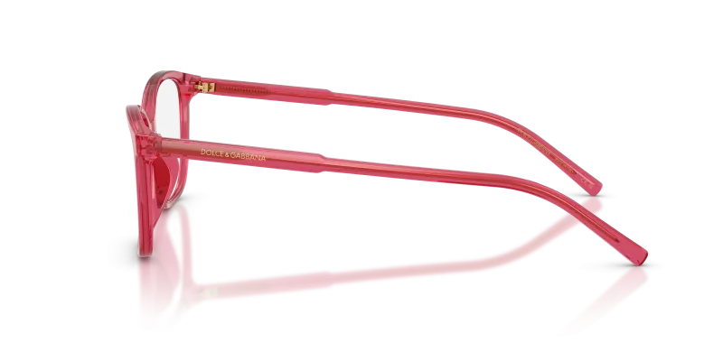 แว่นสายตา Dolce & Gabbana DG3424-1754 มุมข้าง ขาแว่นสีเชอร์รี่โปร่งใส