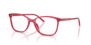 แว่นสายตา Dolce & Gabbana DG3424-1754 มุมเฉียง สีเชอร์รี่โปร่งใส สำหรับผู้หญิง