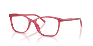 แว่นสายตา Dolce & Gabbana DG3424-1754 มุมเฉียง สีเชอร์รี่โปร่งใส สำหรับผู้หญิง