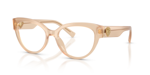 แว่นสายตา Dolce & Gabbana DG3440-3089 มุมเฉียง สีเบจโอปอล สำหรับผู้หญิง